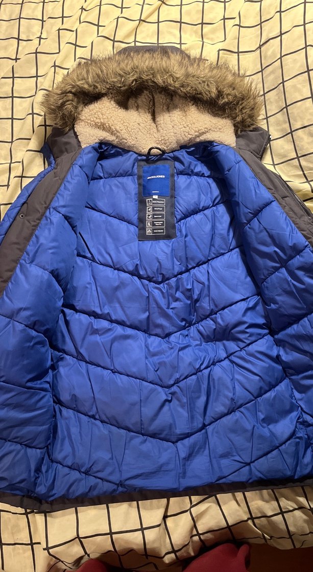 Kürklü Kapüşonlu Antrasit Jack&Jones Erkek Mont - Görsel 3