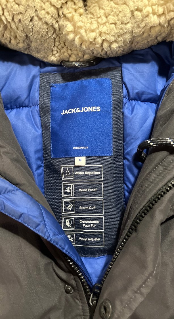Kürklü Kapüşonlu Antrasit Jack&Jones Erkek Mont - Görsel 2