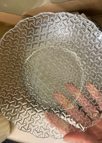 Bohem Tarzı Şeffaf Desenli Tabak Seti - Görsel 2