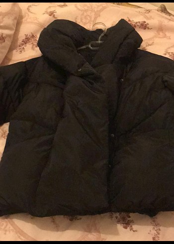 Kapüşonlu Stradivarius şişme Mont - Görsel 4