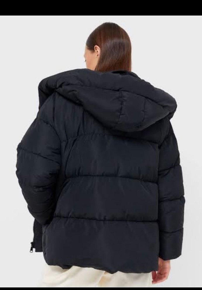 Kapüşonlu Stradivarius şişme Mont - Görsel 3