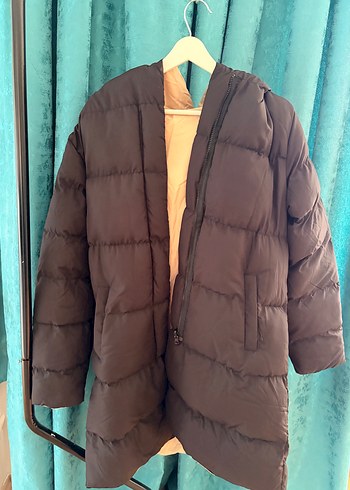 Çift taraflı uzun şişme mont - Görsel 2