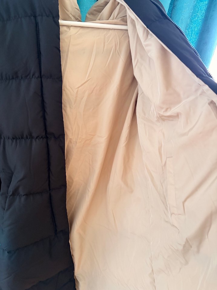 Çift taraflı uzun şişme mont - Görsel 3