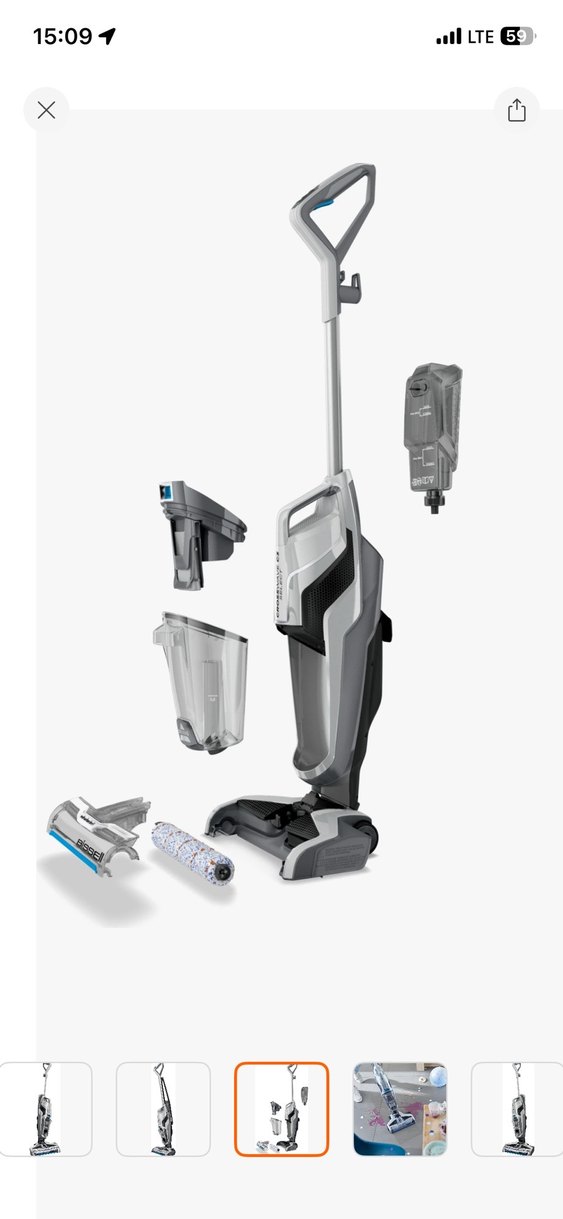 Gri Dikey Elektrikli Süpürge - Görsel 2