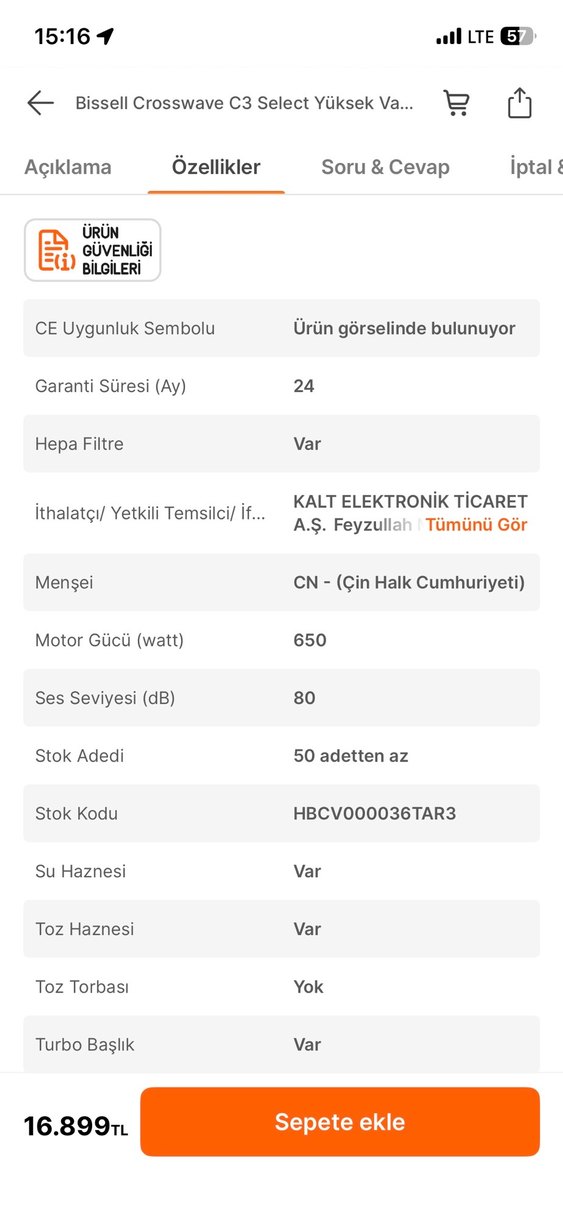 Gri Dikey Elektrikli Süpürge - Görsel 4