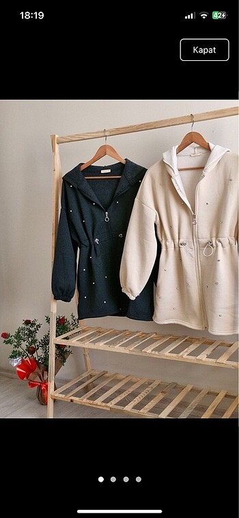 Taş detaylı hırka - Görsel 2