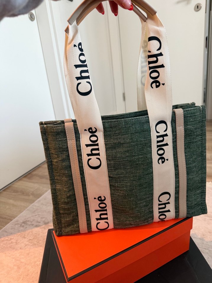 Chloé Gri Baskılı Fermuarlı Kadın Çanta - Görsel 3