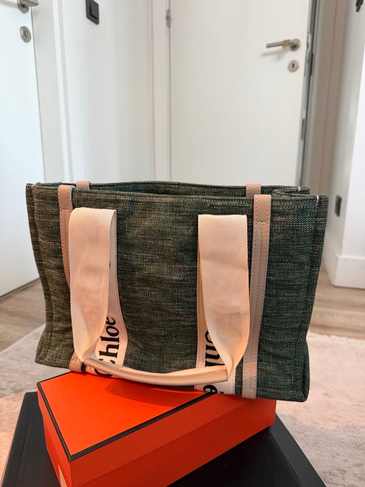 Chloé Gri Baskılı Fermuarlı Kadın Çanta - Görsel 2