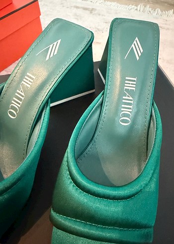 Turkuaz Kadın Dolgu Topuk Terlikler - Görsel 3