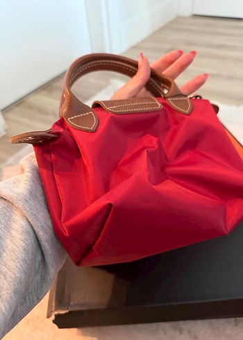 Klasik Kırmızı bez Kadın Çanta - Görsel 3
