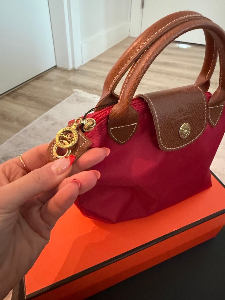 Klasik Kırmızı bez Kadın Çanta - Görsel 2