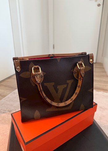 Kahverengi Baskılı Deri Kadın Çanta - Görsel 2