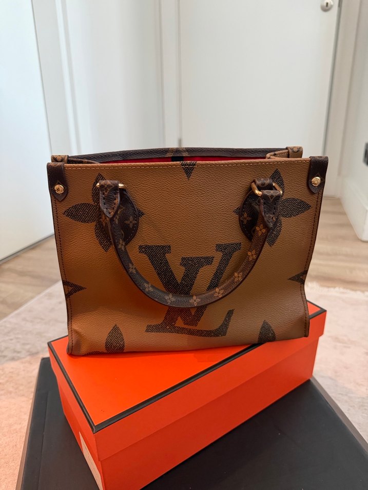 Kahverengi Baskılı Deri Kadın Çanta - Görsel 3