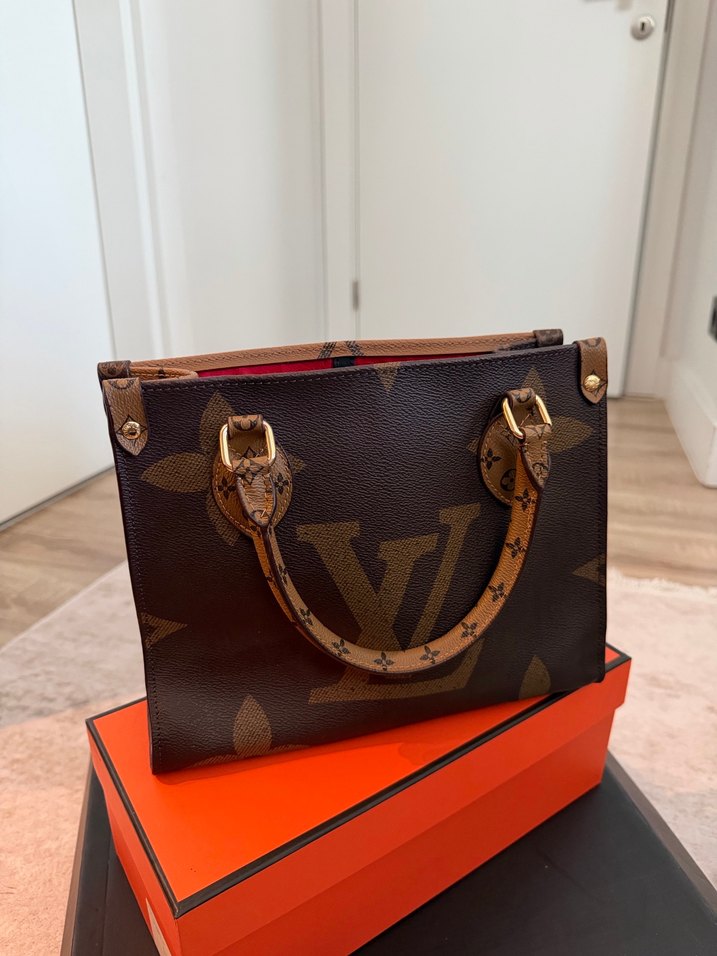 Kahverengi Baskılı Deri Kadın Çanta - Görsel 2