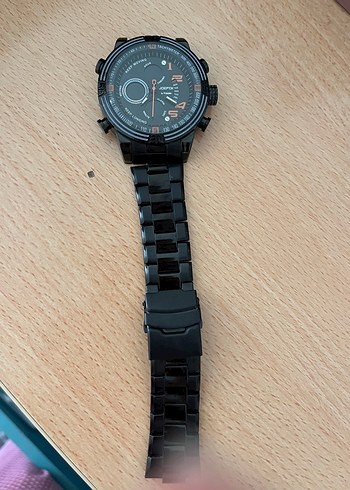  Beden Siyah Minimalist Erkek Biker Saat