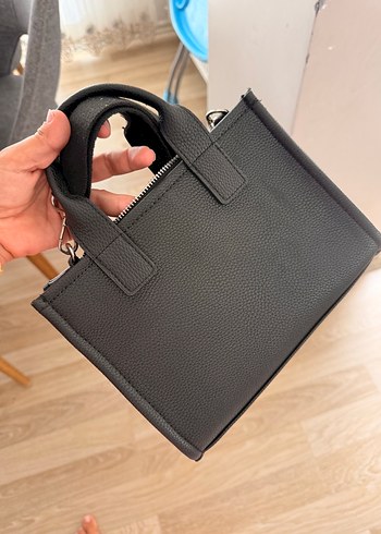 Beden Stradivarius Siyah Deri Kadın Çantası