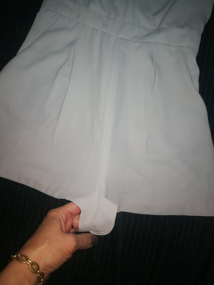 Beyaz Uzun Kollu Kısa Tulum - Görsel 2