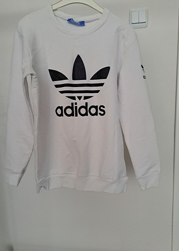 Adidas Beyaz Uzun Kollu Sweatshirt
