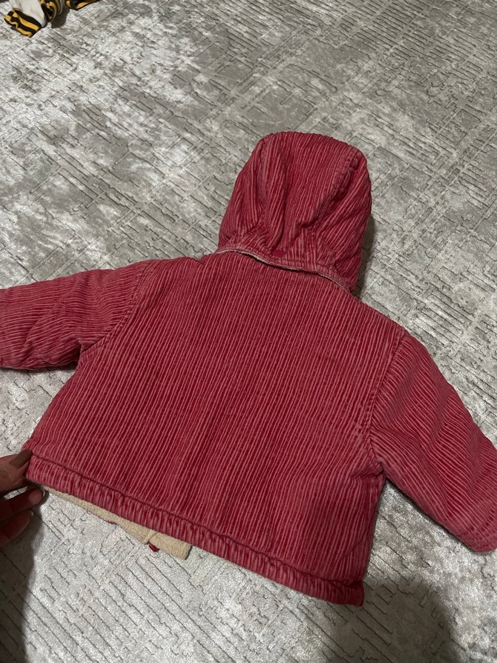 Bordo Kapüşonlu Erkek Çocuk Mont - Görsel 2