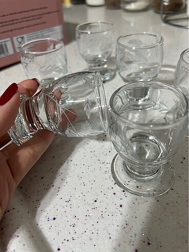 Beden beyaz Renk 6?lı kahve yanı su bardağı