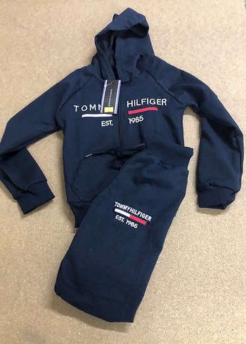 24-36 Ay Beden mavi Renk Tommy Hilfiger Erkek Çocuk Mavi Fermuarlı Eşofman