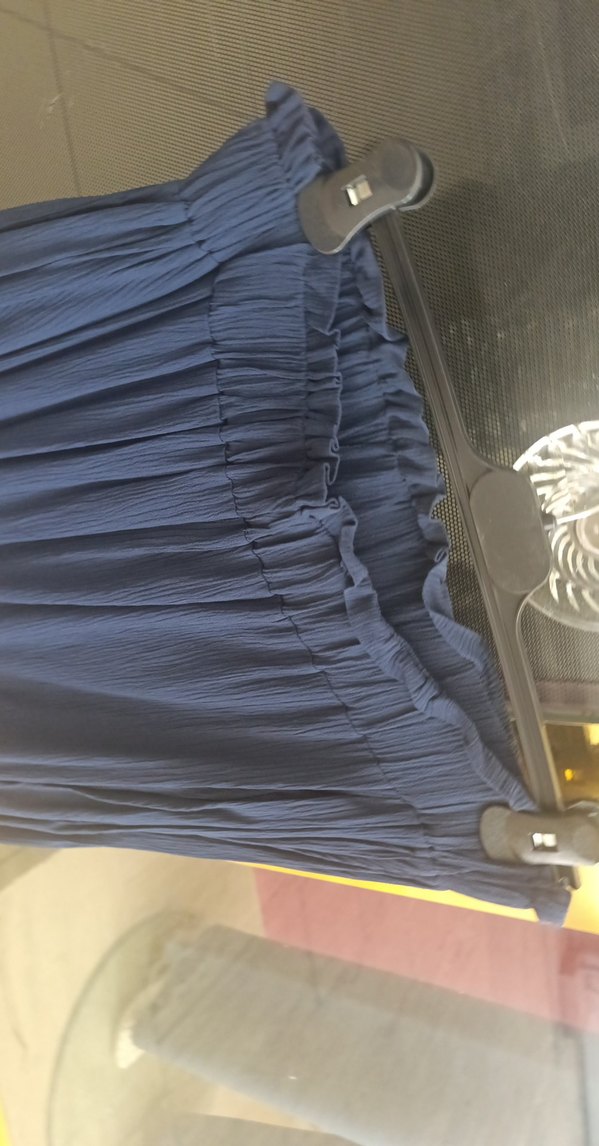 Lacivert Pilili Midi Hamile Etek - Görsel 3