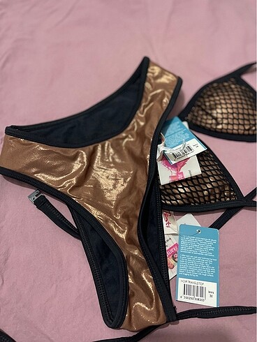 36 Beden turuncu Renk Bikini Takımı Penti