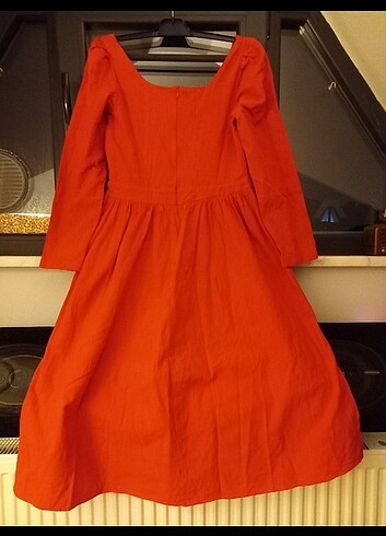34 Beden kırmızı Renk Kadın elbise 