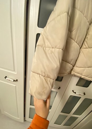 Bej Fermuarlı Kadın Mont - Görsel 3