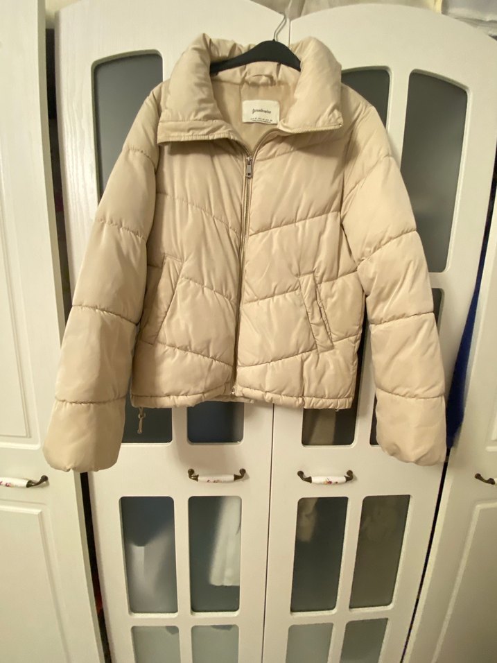 Bej Fermuarlı Kadın Mont - Görsel 2