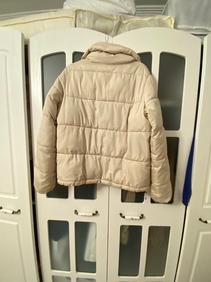 Bej Fermuarlı Kadın Mont - Görsel 5