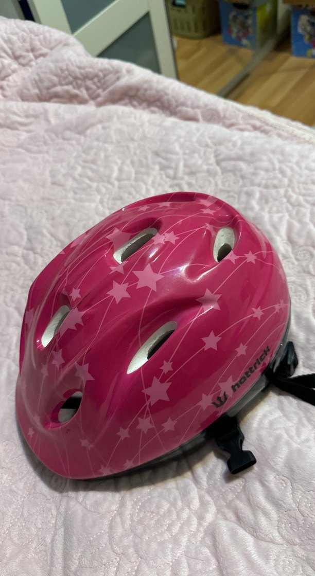 Pembe Baskılı Biker kask - Görsel 2