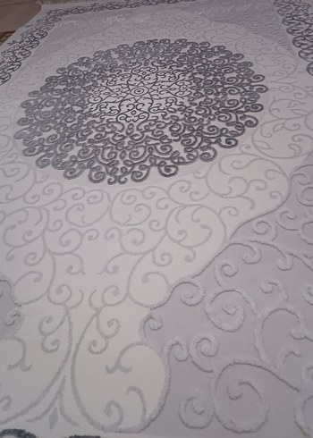 Gri Desenli Beyaz Halı .. SARAY TİFFANY FANTASİA..150.230cm