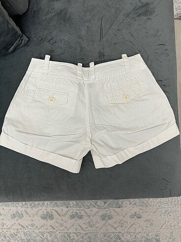 xs Beden beyaz Renk Mango keten mini şort