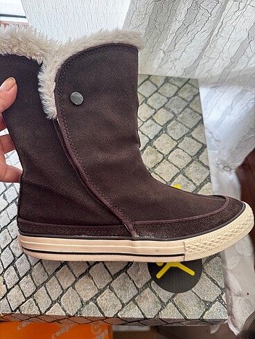 36 Beden kahverengi Renk Converse kürklü ayakkabı