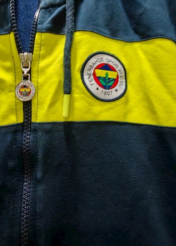 17-18 years Beden Erkek Çocuk Fermuarlı Lacivert-Sarı Sweatshirt
