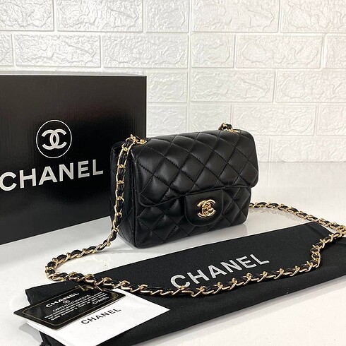 Chanel Chanel Mini Flap bag 1,55 0 hakiki kuzu ve