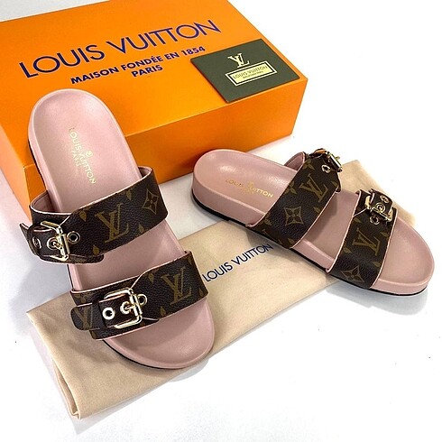 diğer Beden Louis Vuitton Bom Dia Flat Sandals hakiki deri