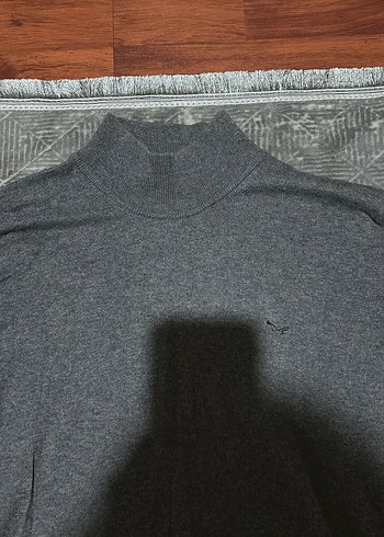 Gri Boğazlı Erkek Triko Kazak - Görsel 2