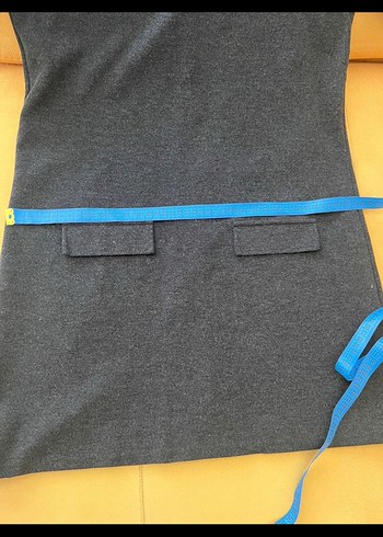 m Beden gri Renk Zara Gri Kısa Kollu Midi Elbise