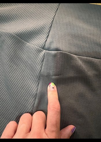 Diğer Gri bel detaylı tayt