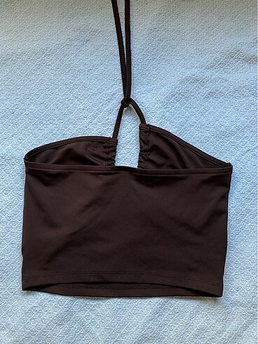 s Beden kahverengi crop top