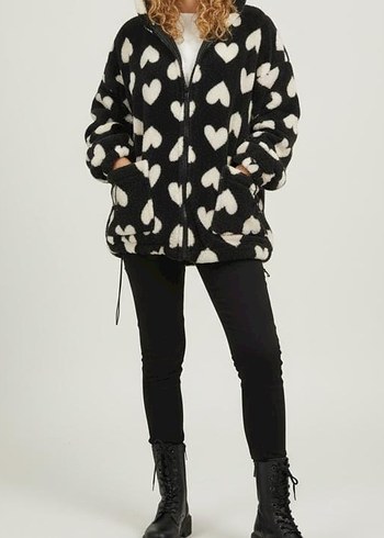 Siyah Kapüşonlu Kadın Midi Ceket - Görsel 3