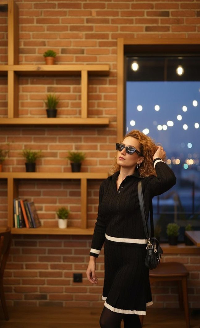 Siyah Örgü Takım - Görsel 3