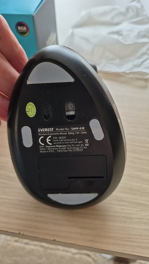 Everest Siyah Kablosuz RGB Mouse - Görsel 2