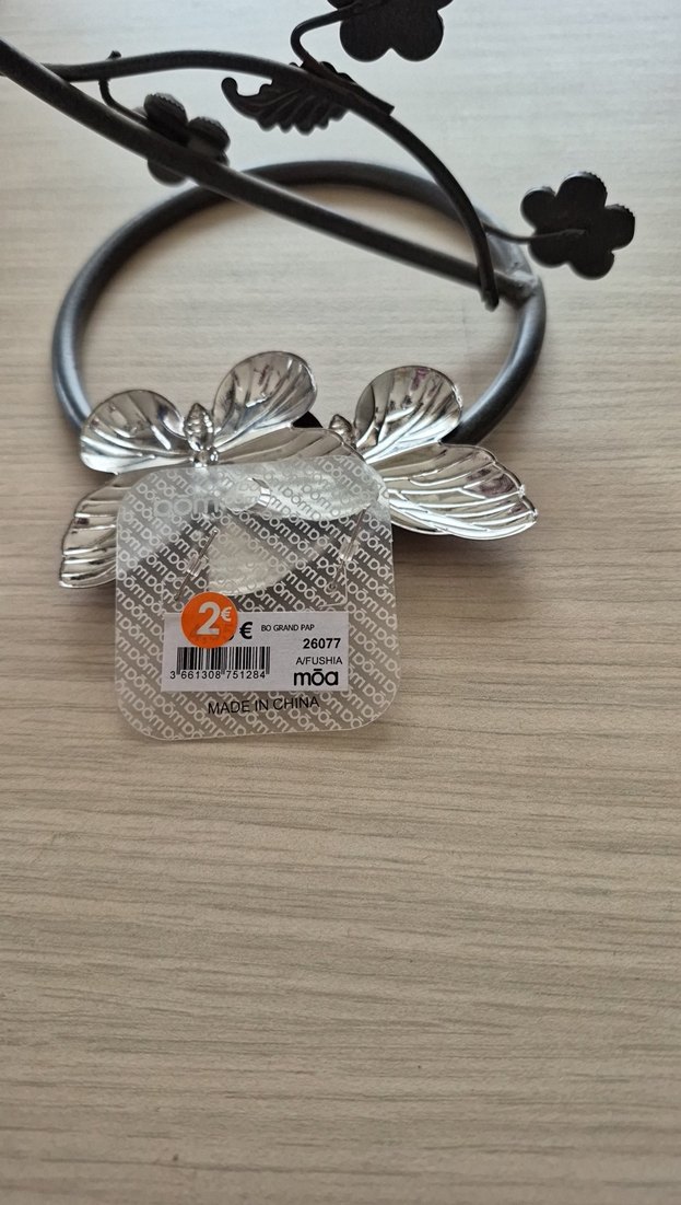 Mor  ithal kelebek küpe ve 3 bilezik - Görsel 3