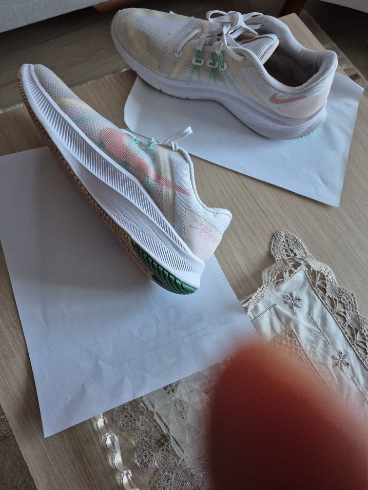 Beyaz Pastel Renkli Spor Kadın Sneakers - Görsel 5