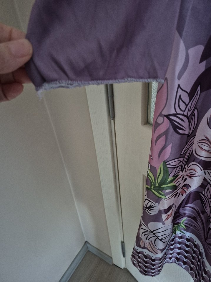 Bohem Mor Uzun Kollu Salaş Elbise - Görsel 5