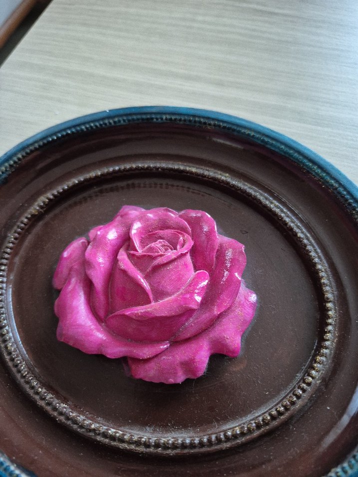 Koyu Pembe Gül Şeklinde   obje - Görsel 2