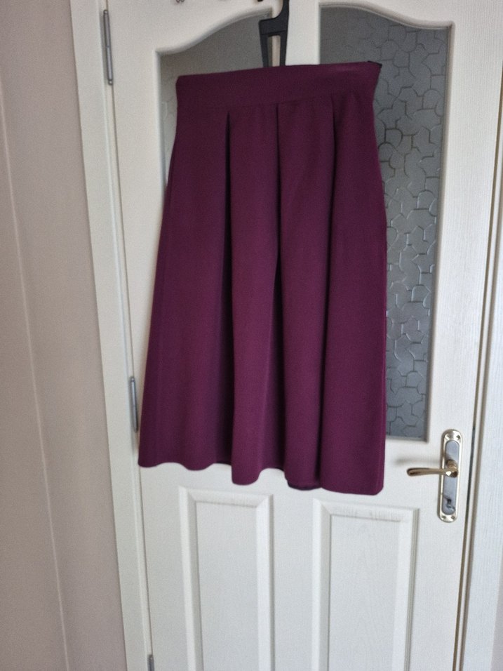 Mor Pileli Uzun Kadın Etek - Görsel 5